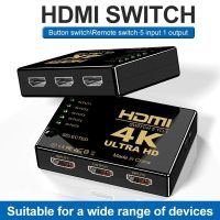 4K HDMI 5in1 Switch Adapter Fernbedienung PC HDTV Selector