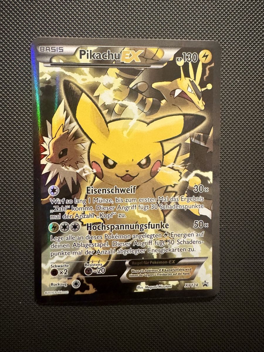Pokémon Carte collezionabili: Pikachu EX 2016 XY 124 German – Usato da Pfäffikon ZH venduto da POK9090