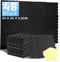 48 Stück Akustikschaumstoff Schallschutz Schallschutzplatten