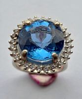 Blau Topas Fingerring
