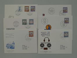 1966 Pro Patria: 6 spezielle FDC im breiten FORMAT !