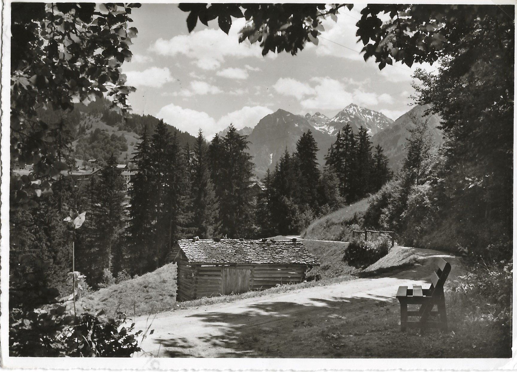 Cartoline postali: Klosters, Rütipromenade, 1956 – Usato da Frauenfeld venduto da Merk52