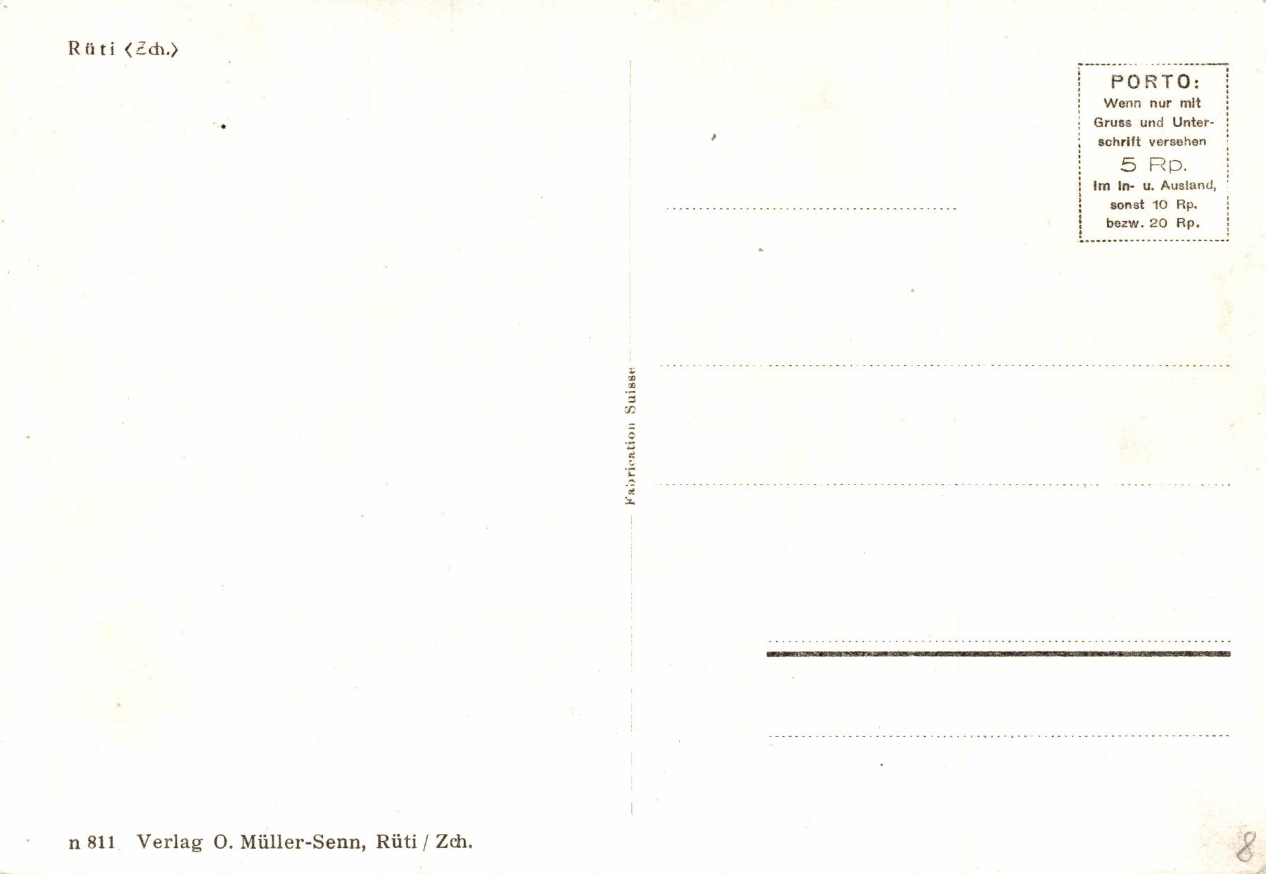 Cartoline postali: Rüti (Zch.) – Usato da Bronschhofen venduto da Astore 1