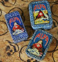 3x Blechdose, Dose "Alpa" Matterhorn