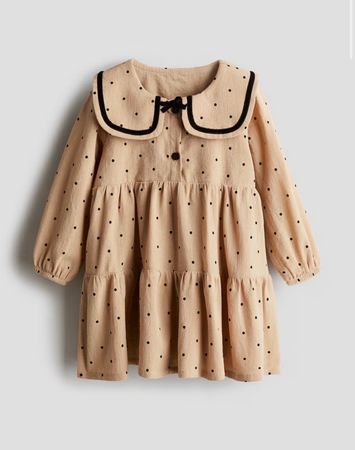 H&M 🖤 robe en coton à pois NEW! 98
