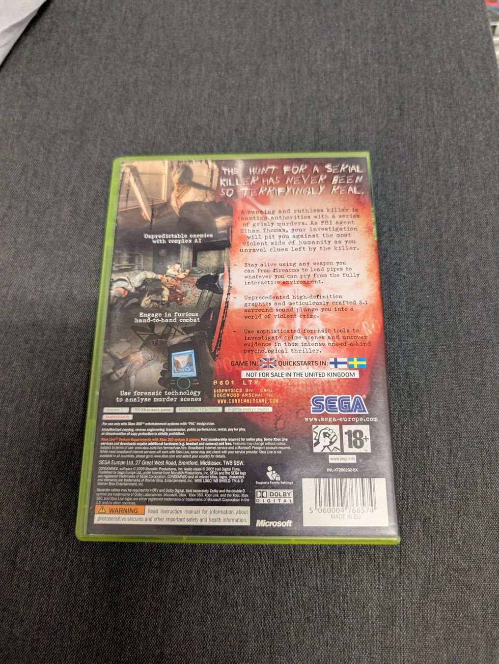 Jeux: Condemned Microsoft Xbox 360 – D'occasion à Giubiasco par Ticinerd 1