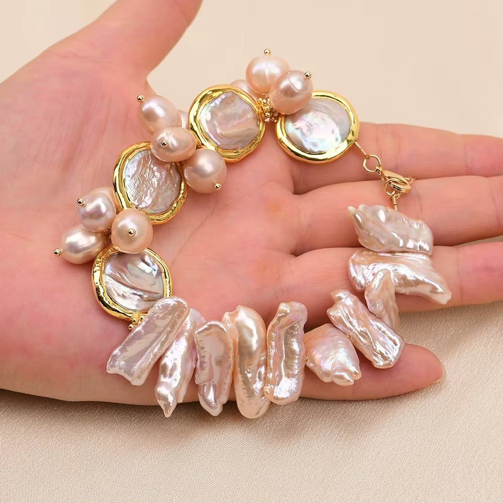 Bracciali & Braccialetti: Rosa Lua Perlen Armband Echt Bracelet Design Perle rose Vrai – Nuovo (secondo la descrizione) da Prilly venduto da ilyria73 4