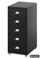 Büromöbel Rollcontainer IKEA Helmer 6 Schubladen Schwarz