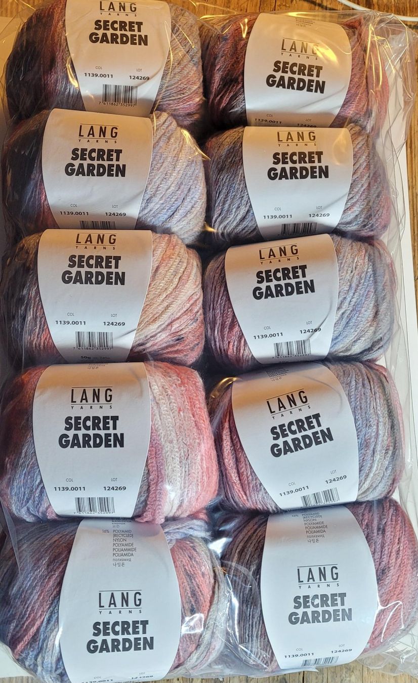 Lang Yarns Lana: SECRET GARDEN - ein farbenfrohes Baumwoll-Mischgarn – Nuovo e nell'imballaggio originale da Burgistein venduto da Azureus58