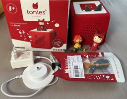 Toniebox mit 3 Tonies / Ratatouille, Pumuckel, Kreativ rot