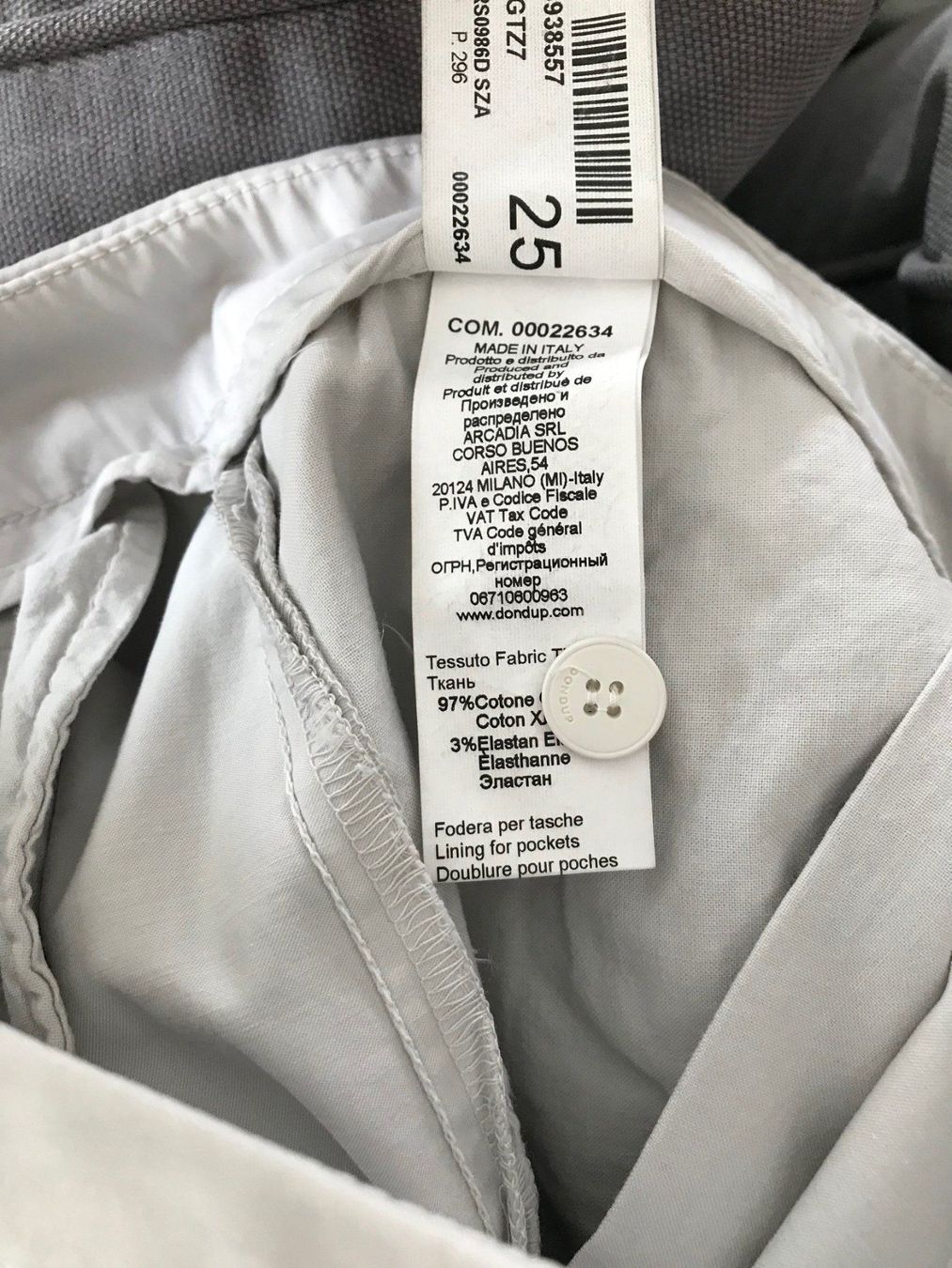 Dondup Pantaloni: Hose von Dondup,  Gr. 25, hellgrau – Nuovo (secondo la descrizione) da Kilchberg venduto da boudoir076 5