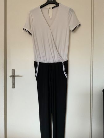 Steffen Schraut Jumpsuit Overall Gr XS/34 schwarz/weiss NWRT