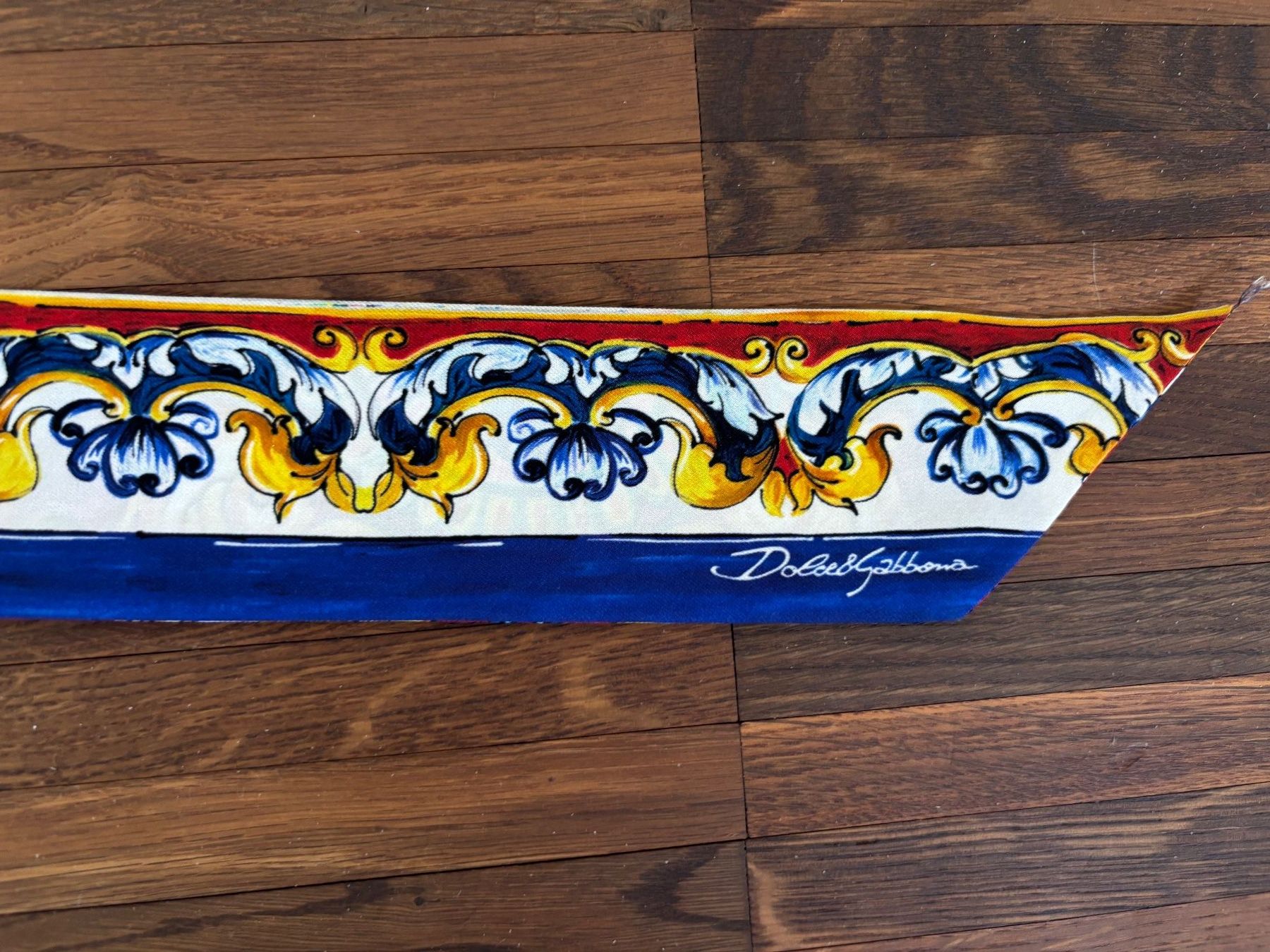 Dolce & Gabbana Foulard & Sciarpe: DOLCE & CABBANA  Seiden Twilly 100X6cm – Usato da Herrliberg venduto da mayfi 3