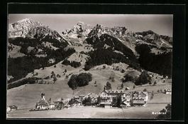 AK Melchtal, Ortspartie mit Bergen