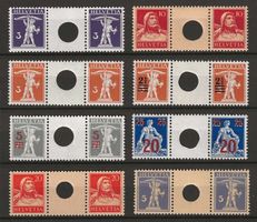 8 postfrischen Zwischensteg Ausgaben ** KP 270.--