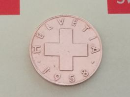 1 Rappen 1958 vz/unz
