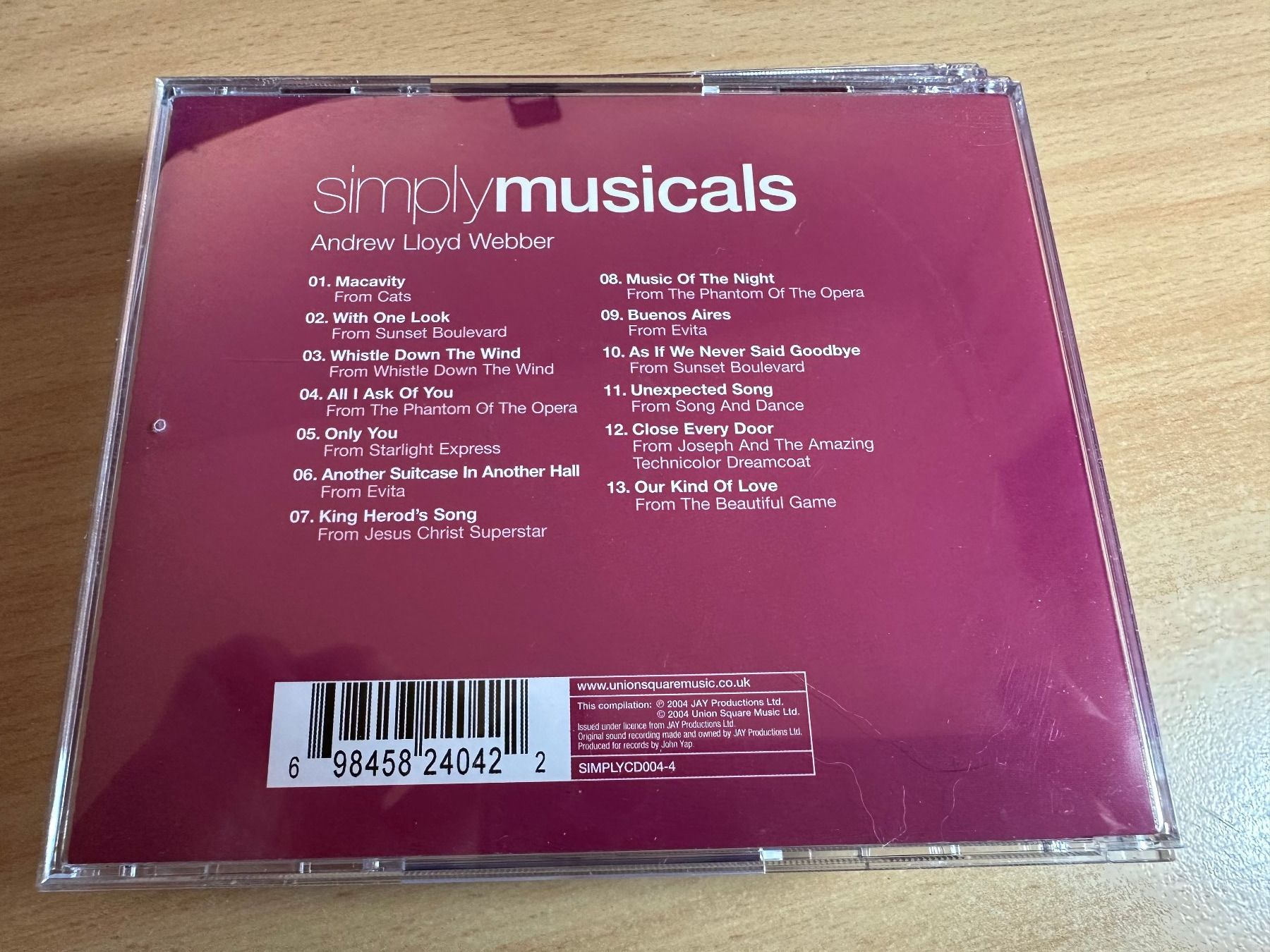 CD: Various – Simply Musicals - 4 CD – Usato da Rikon im Tösstal venduto da Alpenmutz 3