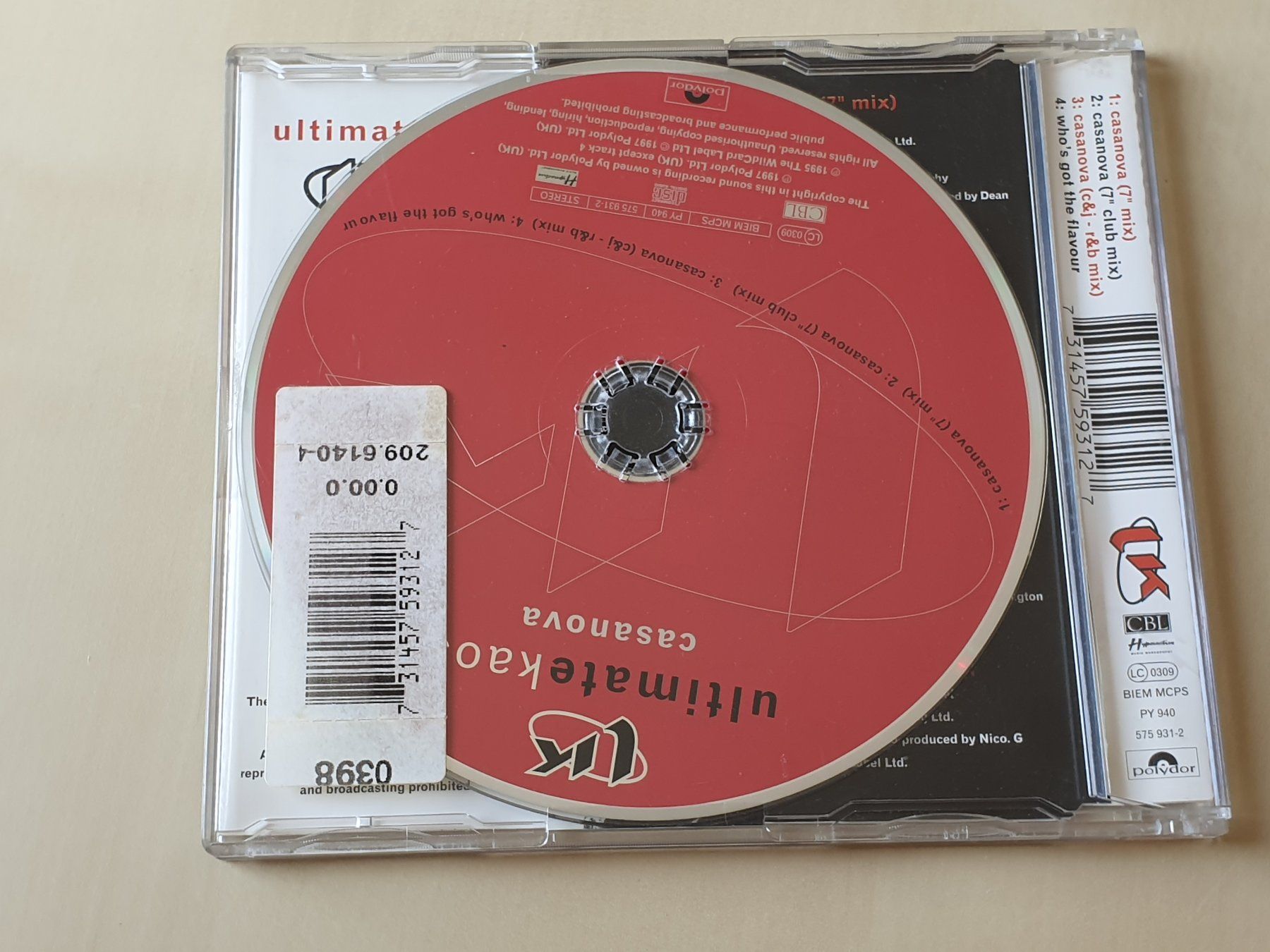 CD: Ultimatekaos Casanova – Usato da Stansstad venduto da collectorsshop 1