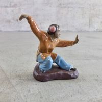 Vintage Shiwan Wanjiang China Kung-Fu Porzellanfigur