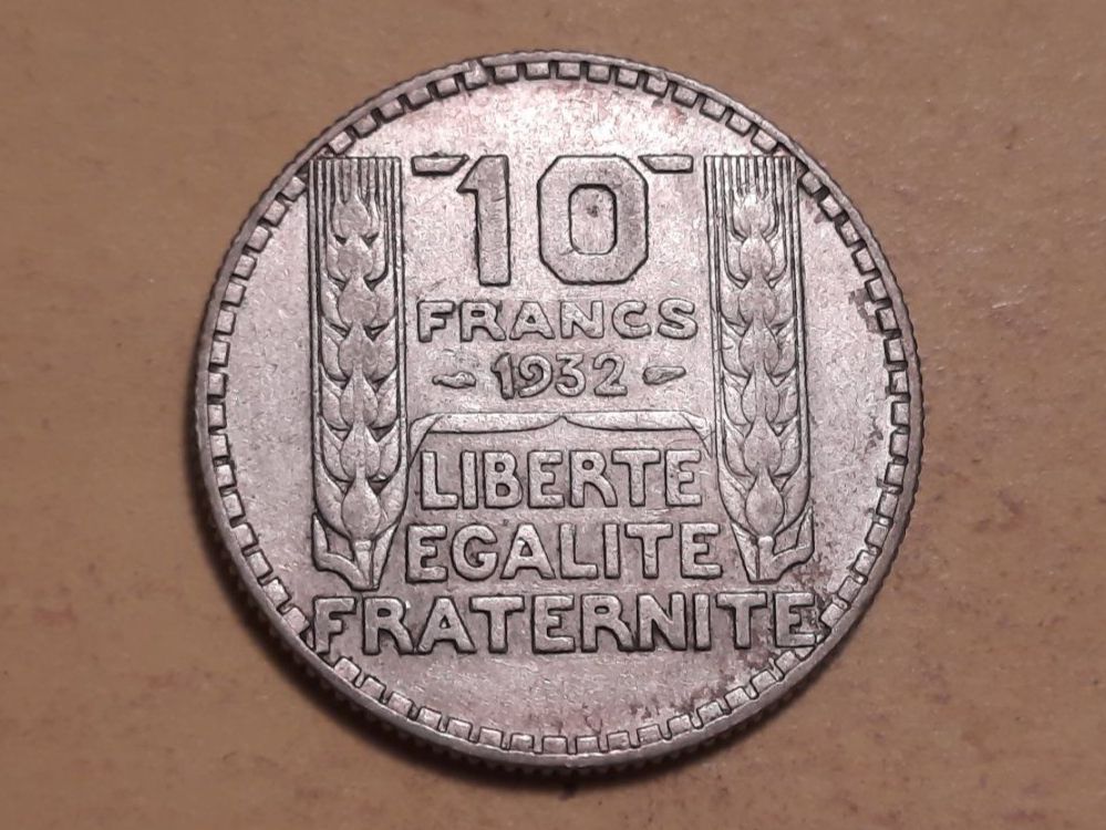 Alle Münzen: Frankreich 10 Francs 1932 Silber – Gebraucht aus Buchs SG von numispatica