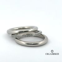 Ring-Set aus 3 Ringen – Edelstahl –Grösse 58