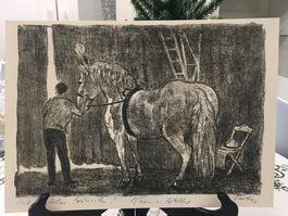 Top für Sammler Litho von W.Sautter Handsigniert mit notiz