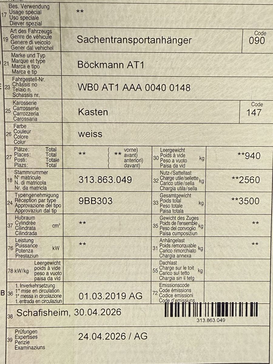 Böckmann Anhänger: Böckmann Koffer Tandem KT 4018/35 H – Gebraucht aus Kleindöttingen von rennhard67 7