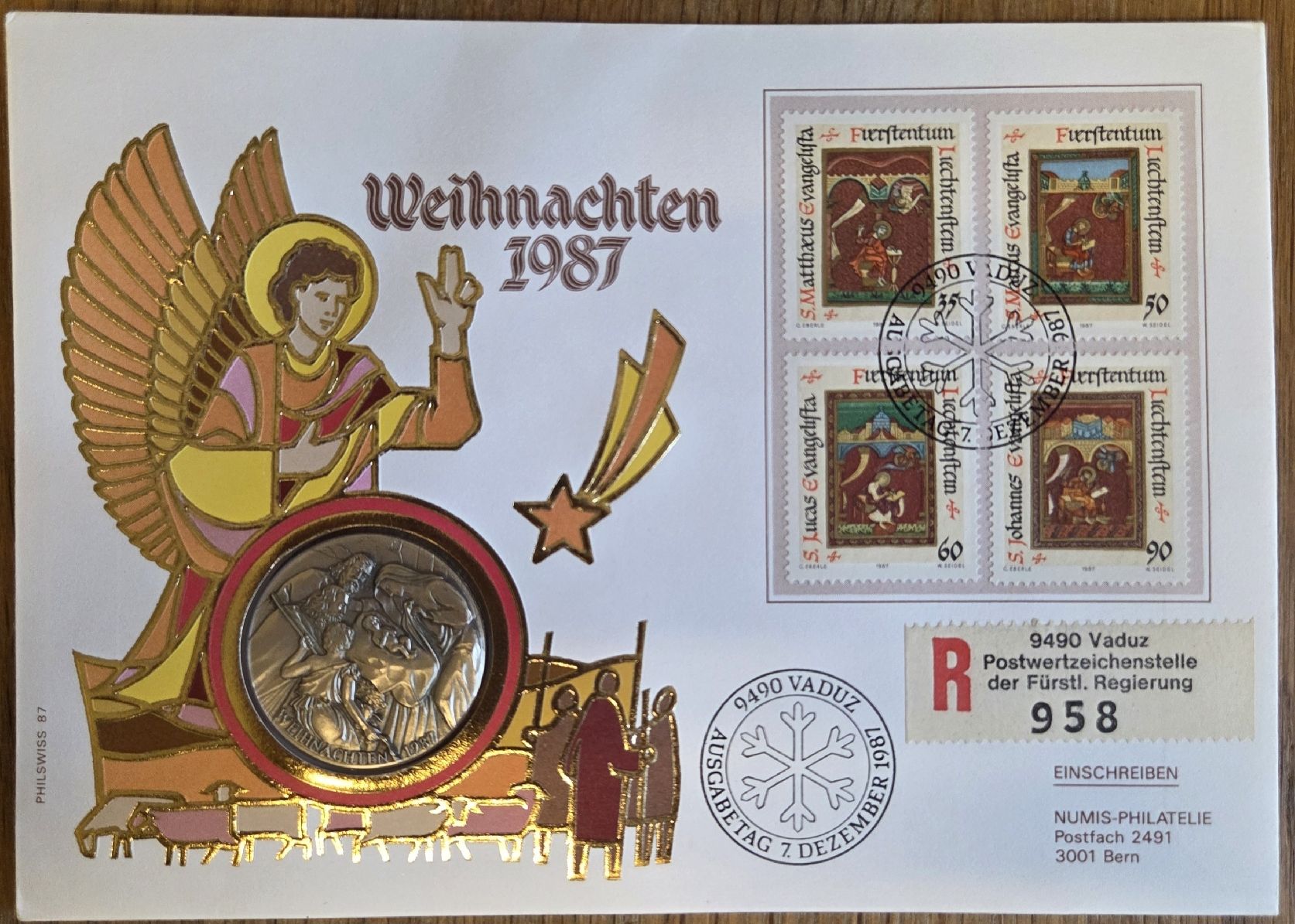 Medaillen: Silbermedaille Weihnachten 1987 – Gebraucht aus Stans von Ducati16