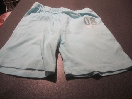 Shorts Grösse 110, hellblau / Glitzer