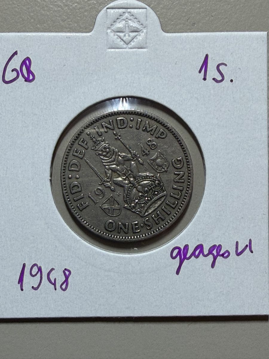 Alle Münzen: GB - 1 shilling - 1948 - Georges 6 – Gebraucht aus Payerne von Mike1682