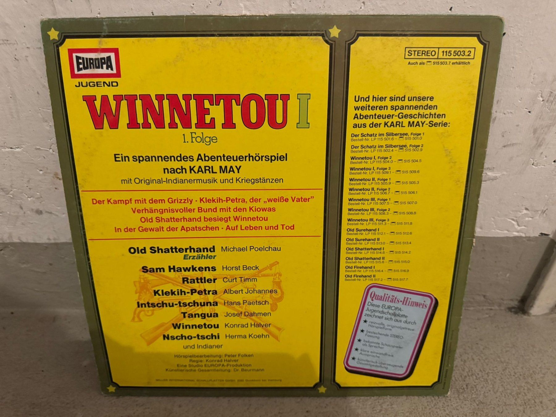 Dischi in vinile: Langspielplatten Vynil Winnetou – Usato da Dietikon venduto da tupf72 1