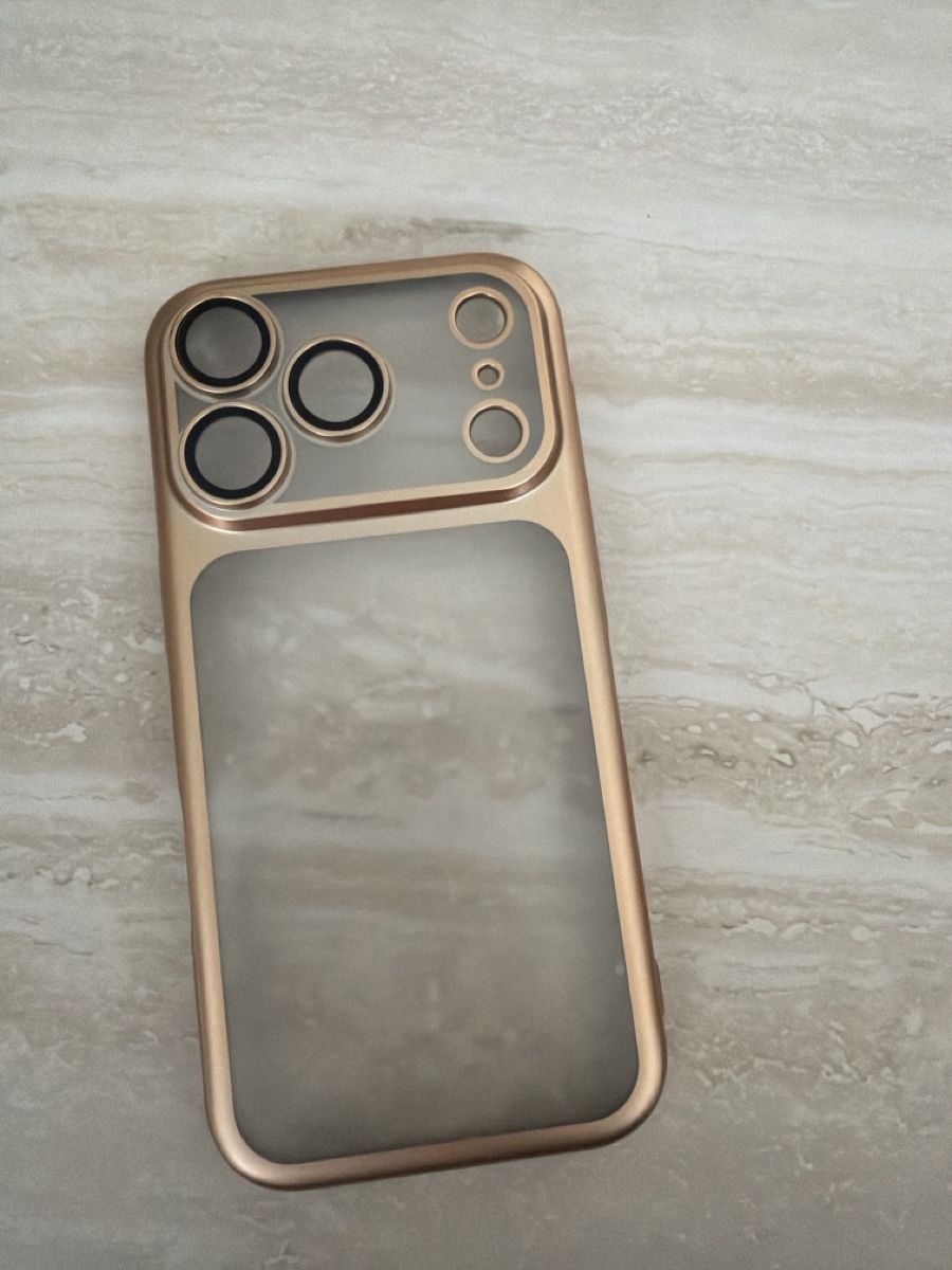 Apple Cover & Protezioni schermo: iPhone17 Pro case. Gold Framed with Transparent bac – Nuovo e nell'imballaggio originale da Paradiso venduto da Ixaya.studio