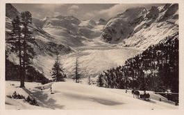 Pontresina, Pferdeschlitten, Morteratschgletscher gel. 1929