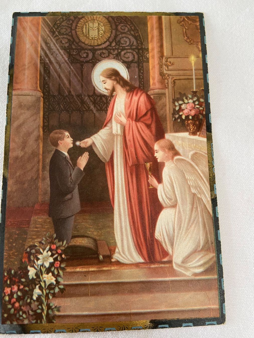 Foto & Immagini: Jesus Heiligenbild Andachtsbild Vintage Postkartengrösse – Usato da Luzern venduto da waterfront1