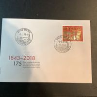 FDC 175 Jahre Schweizer Briefmarken mit Goldauaufdruck