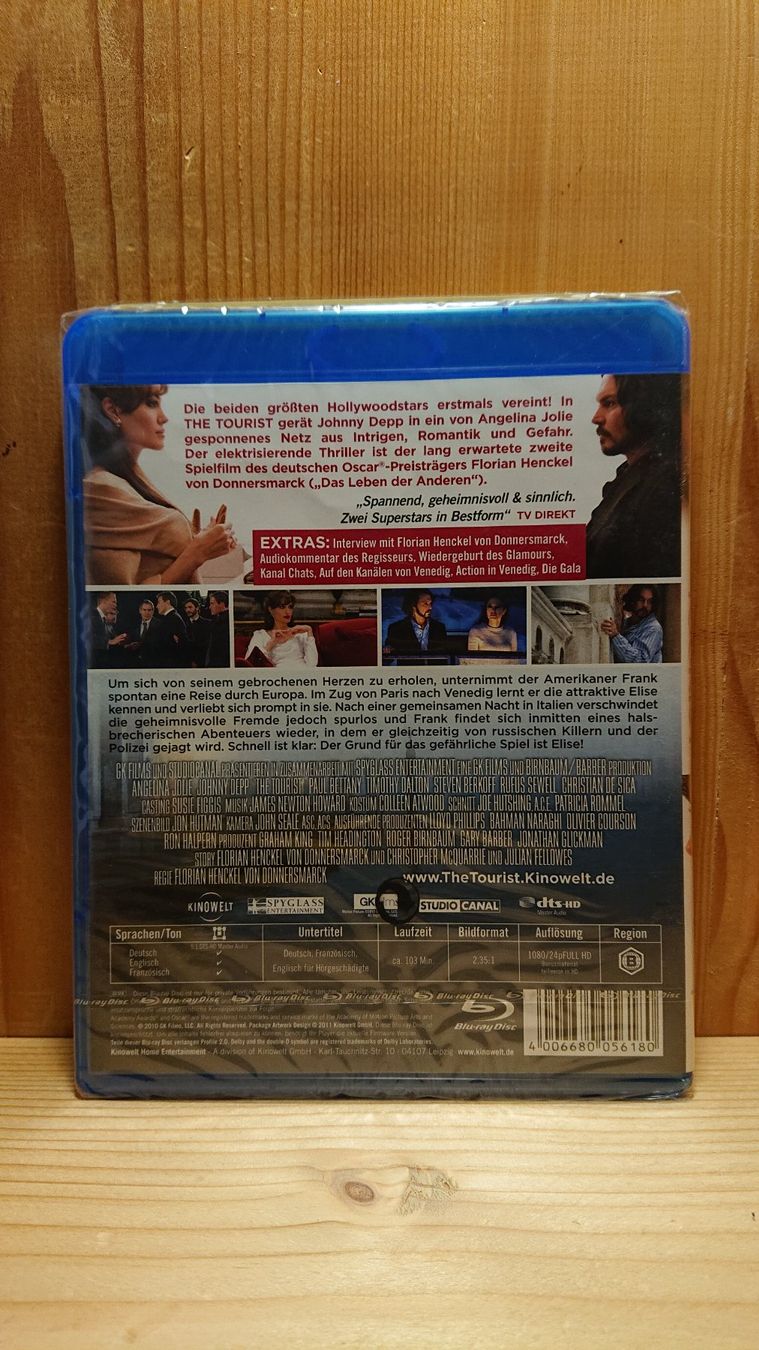 Tutti i DVDs: THE TOURIST Blu-Ray mit Johnny Depp – Nuovo e nell'imballaggio originale da Wilderswil venduto da Exebub 1