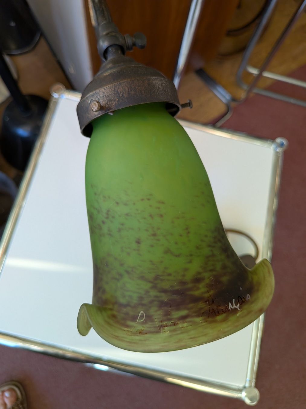 Lampade: Nostalgische Tischleuchte Les verres françaises – Usato da Emmen venduto da Brockofsky 2