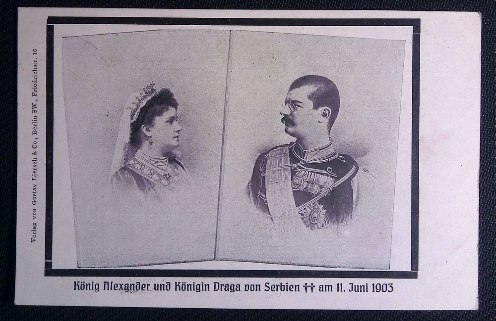 König Alexander & Königin Draga von Serbien gel. 1903 Kaufen auf Ricardo