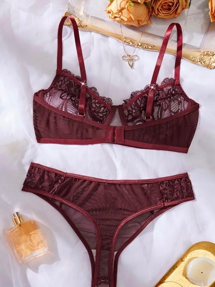 Altra biancheria intima: Unterwäsche-Set:BH-String-Tanga-Spitzen-Unterwäsche-Grösse M – Nuovo (secondo la descrizione) da Teufenthal AG venduto da MeineSchatztruhe 1