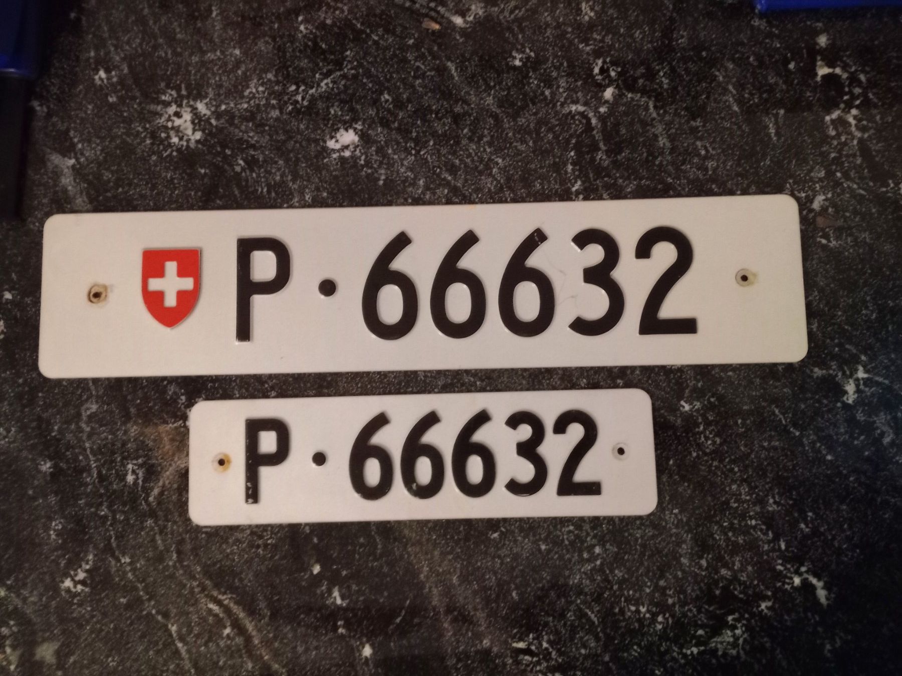 Ecriteaux: 2x Nummernschild PTT Post ausrangiert 66632 – D'occasion à Küttigen par Melisch1000