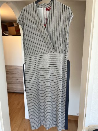 Max Mara Studio Élégante Robe Été Rayée Neuve Taille L