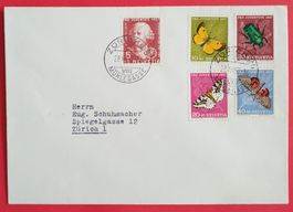 B214) 1957 Pro Juventute Satzbrief Kt. 20.-
