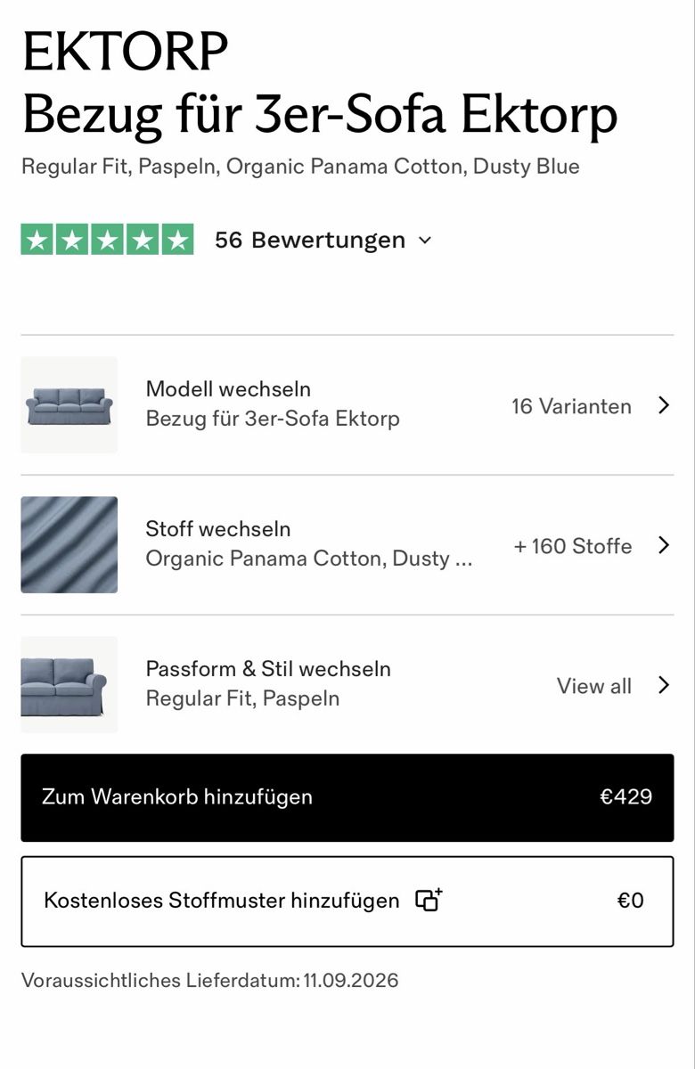 Ikea Sofas: IKEA Ektorp 3er Sofa inkl Wechselbezug – Gebraucht aus Rüschlikon von christin500 5