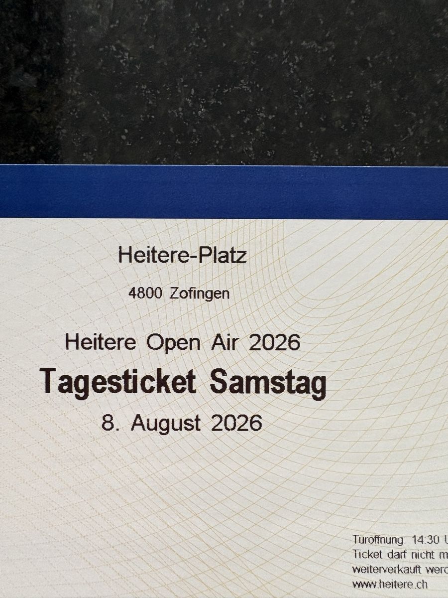 Biglietti: Heitere Open Air Ticket Samstag – Nuovo e nell'imballaggio originale da Zofingen venduto da Gcurto