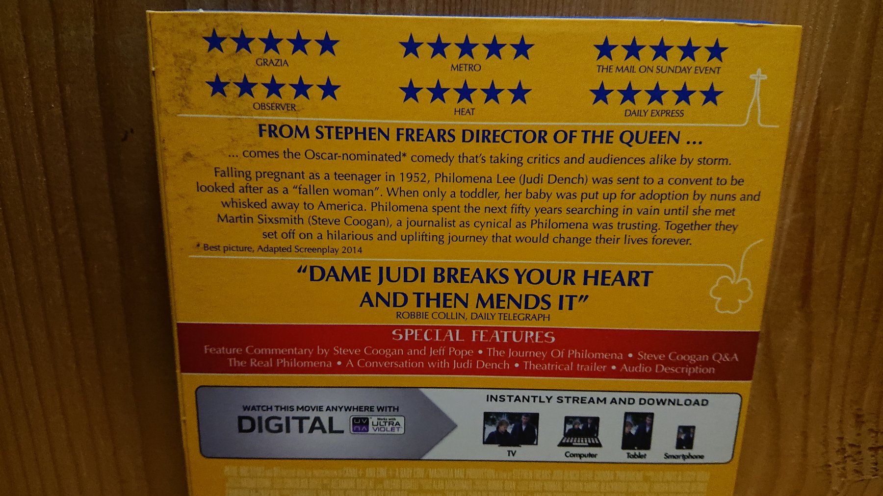 Tutti i DVDs: PHILOMENA Blu-Ray Englische Version mit Judi Dench – Usato da Wilderswil venduto da Exebub 2
