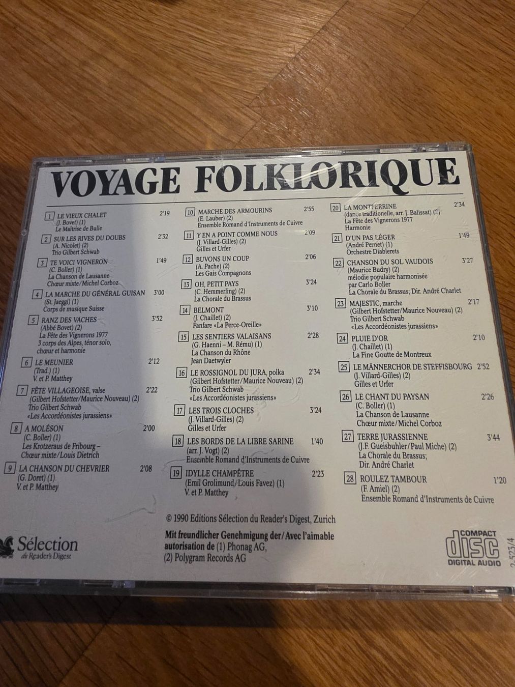 CD: Voyage Folklorique Suisse, Sélection Reader's Digest – Nuovo (secondo la descrizione) da Cudrefin venduto da sebou05 2