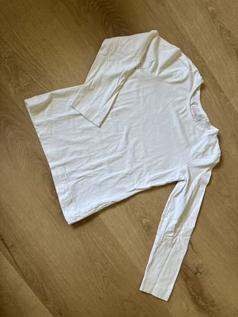 Langarmshirt  weiss Grösse 128 guter Zustand