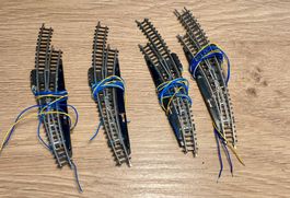 Märklin Z Weichen Set 4-teilig 2x links 2x rechts