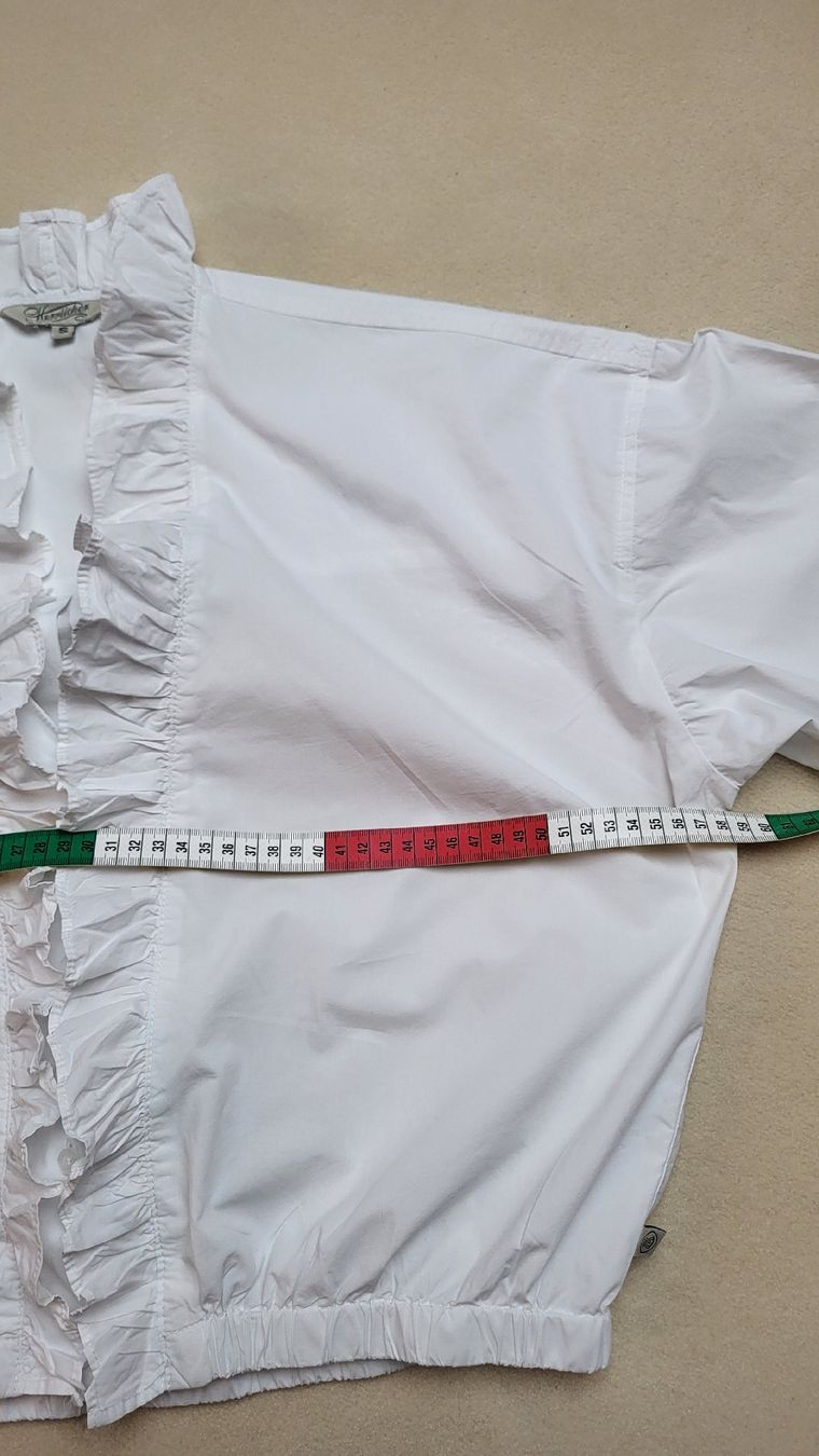 Herrlicher Camicette: Herrlicher Bluse, weiss, Gr. S, mit Rüschen – Nuovo (secondo la descrizione) da Wolfhausen venduto da Steffi0 7