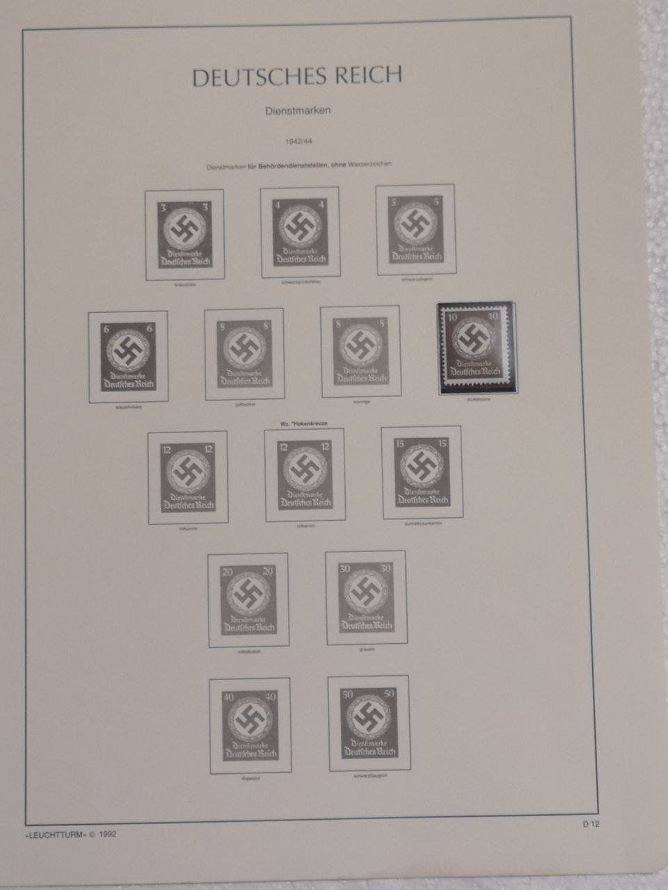 Tutti i francobolli: Deutsche Briefmarken 1941-1948. 10 Seiten. – Usato da Bern venduto da Yunkom 3
